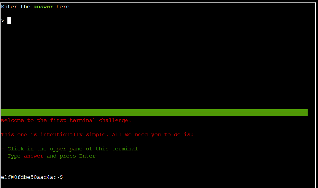 Terminal output