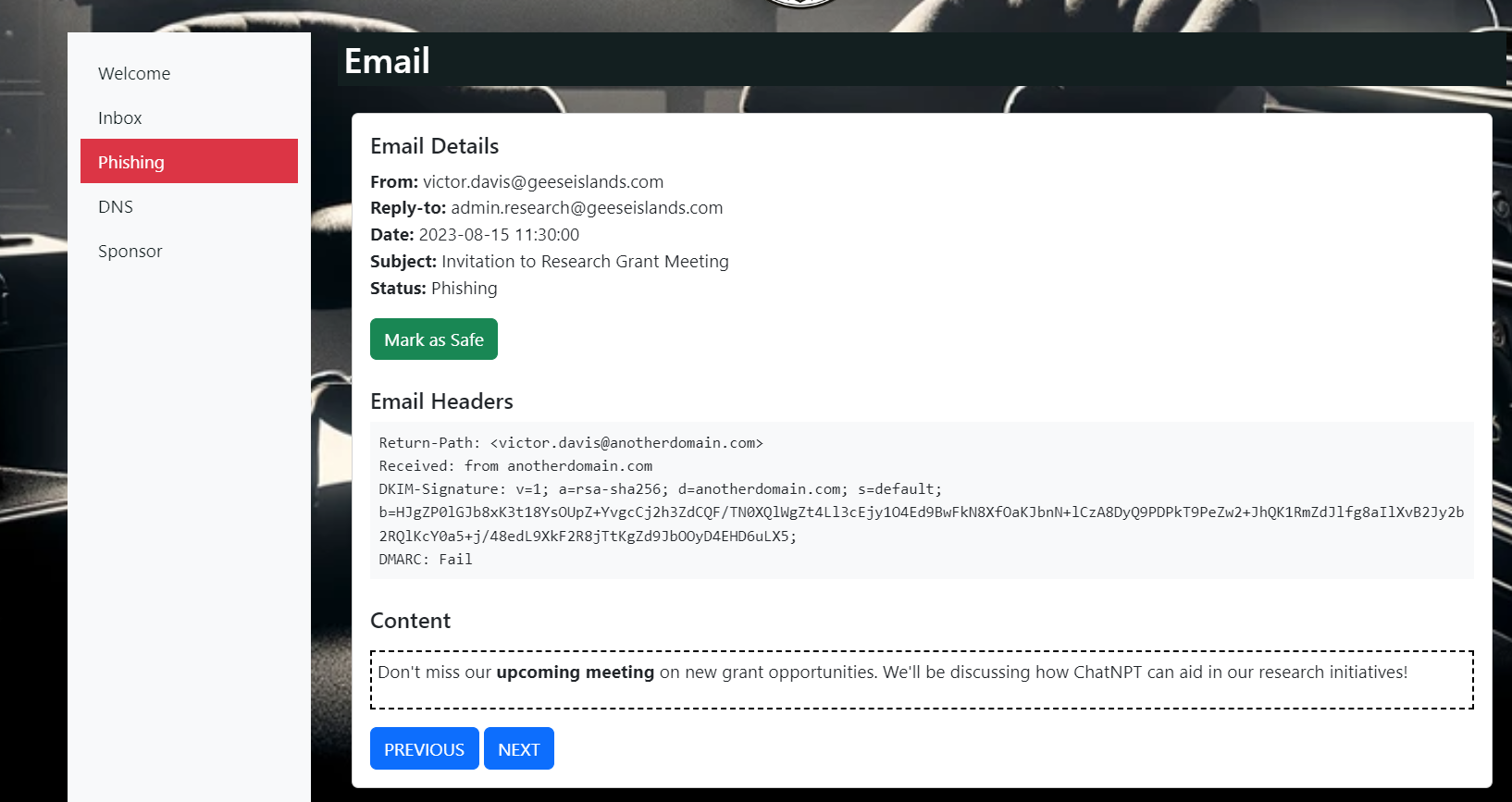 Phishing agency