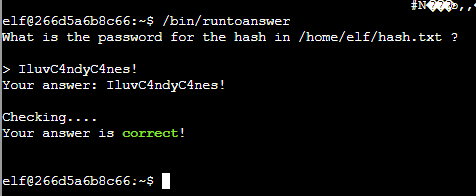 Terminal output